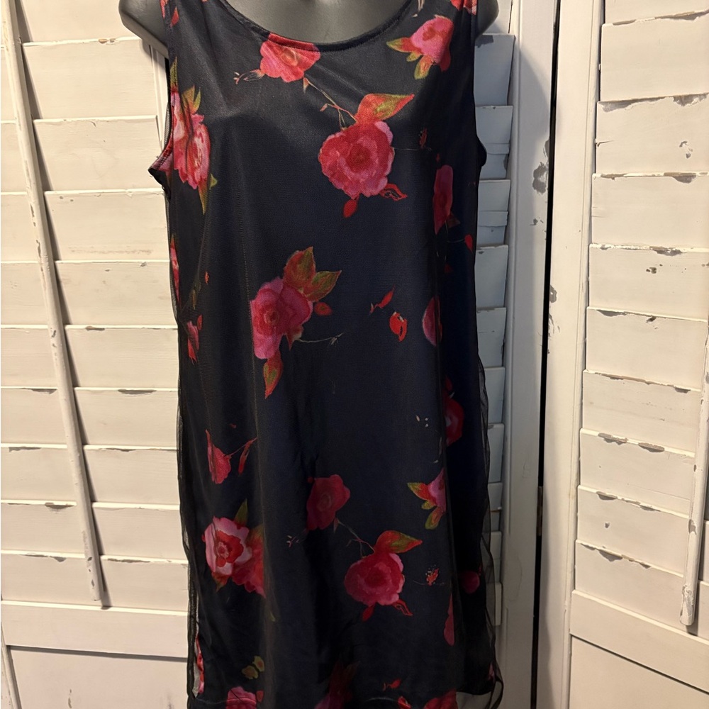 Scarlett Red and Black Floral Dress